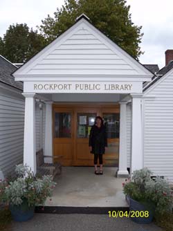 Beckie at Rockport Library, Maine